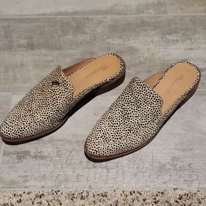 the frances loafer mule in spotted calf hair